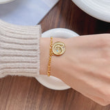 925 Silver Star Moon Charm Bracelet Zircon Jewelry