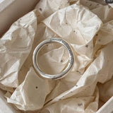 925 Sterling Silver Wave Letter Rings for Women Minimalist Jewelry