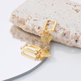 925 Silver Stripe Heart Drop Earrings Twist Square Dangler Fine Jewelry