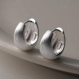 925 Silver U Shape Hoop Earrings for Women Minimalist Jewelry