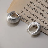 925 Silver U Shape Hoop Earrings for Women Minimalist Jewelry