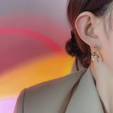 925 Sterling Silver U Stud Earrings for Women