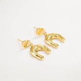 925 Sterling Silver U Stud Earrings for Women