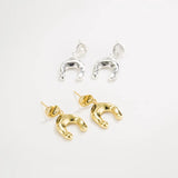 925 Sterling Silver U Stud Earrings for Women