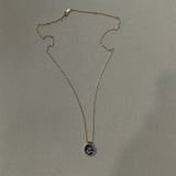 925 Silver Abalone Shell Pendant Necklace Colorful Small Necklace