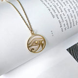Sterling Silver Art Eye Pendant Necklace for Women