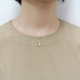 Sterling Silver Perfume Bottle Necklace with Zircon for Women