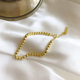 925 Silver Round Bead Choker Necklace for Women