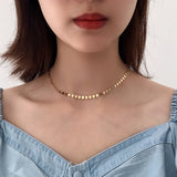 Sterling 925 Silver Shell Butterfly Disc Choker Necklace
