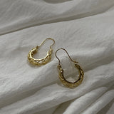 925 Silver Weave Line Openwork Rings Ethnic French Palace Earrings