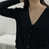 925 Silver Wide Chain Choker Necklace