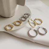 Sterling 925 Silver Twist Grain Hoop Earrings 2.5MM X 15MM /20MM
