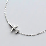 Zircon Airplane Charm Bracelet for Women