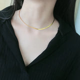 925 Silver Short Snake Chain Rose Necklace For Women