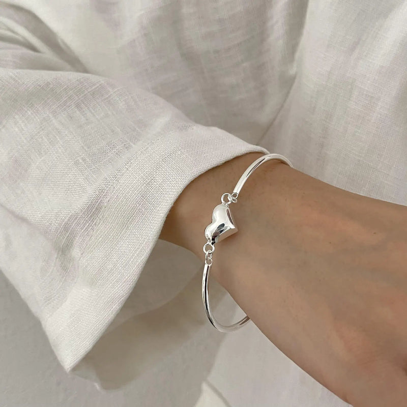 S925 Sterling Silver Love Bracelet Wedding Party Jewelry