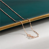 14k Rose Gold-Plated Stiletto Necklace for Women