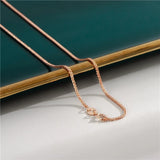 14k Rose Gold-Plated Stiletto Necklace for Women