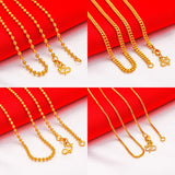 14k Yellow Plated Clavicle Chain Necklace, Wedding Anniversary Jewelry Gift