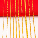 14k Yellow Plated Clavicle Chain Necklace, Wedding Anniversary Jewelry Gift