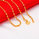 14k Yellow Plated Clavicle Chain Necklace, Wedding Anniversary Jewelry Gift