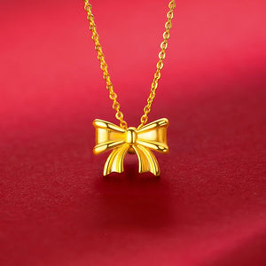 18K Bow Pendant for Women DIY Pendant Wedding Birthday Pendant