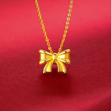 18K Bow Pendant for Women DIY Pendant Wedding Birthday Pendant