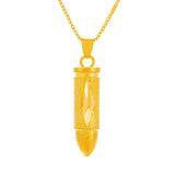 18K Bullet Necklace for Women Men Wedding Engagement Jewelry
