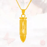 18K Bullet Necklace for Women Men Wedding Engagement Jewelry