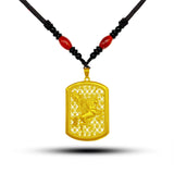 18K Square Eagle Pendant Necklace for Men