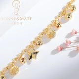 18K Plated Pendant Chain Bracelet Stackable Clasp