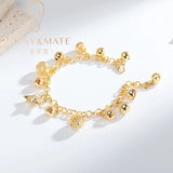18K Plated Pendant Chain Bracelet Stackable Clasp
