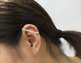 925 Silver Long Earrings No Pierced Ear Cuff Wrap Cartilage Clip