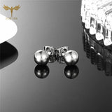 2-8mm Ball Earrings Stainless Steel Jewelry Accessory 12 Pair Lot