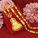24k Yellow Plated Guanyin Pendant for Men