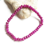 6MM Purple Red Ruby Jade Bracelet Vintage Stone Jewelry