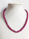 6MM Purple Red Ruby Jade Bracelet Vintage Stone Jewelry