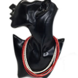 4MM Pearl Coral Chain Choker Necklace Wedding Love Gift Jewelry