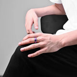 8mm Punk Rainbow Stainless Steel Ring