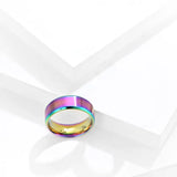 8mm Punk Rainbow Stainless Steel Ring