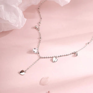 925 Sterling Love Necklace Zircon Round Necklace Woman Date Wedding Gift