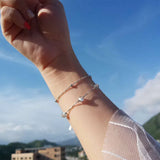 925 Sterling Silver Moonstone Bead Bracelet for Women