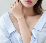 925 Silver Chalcedony Moonstone Bracelet for Women