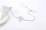 925 Silver Chalcedony Moonstone Bracelet for Women