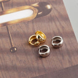 925 Sterling Silver Wide Hoop Earrings for Men Women Punk