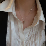 925 Silver Diamond Necklace Irregular Clavicle Chain Wedding Jewelry