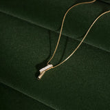 925 Silver Diamond Necklace Irregular Clavicle Chain Wedding Jewelry