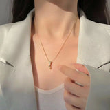 925 Silver Diamond Necklace Irregular Clavicle Chain Wedding Jewelry