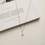 925 Silver Love Letters Chain Necklace Pearl Necklace for Mom Women