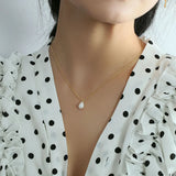 925 Silver Love Letters Chain Necklace Pearl Necklace for Mom Women