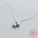 925 Sterling Silver Christmas Deer Necklace